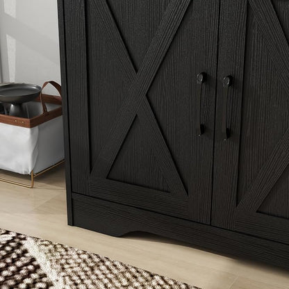 Panana Wooden Cabinet 1 Drawer and 2 Doors Storage Cupboard Coffee Bar - Image 6