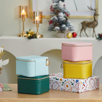 Vlando Travel Jewelry Box for Women, Faux Leather Jewelry Case - Image 7