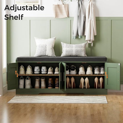 Homleke 2-Tier Storage Bench, Shoe Bench - Image 6