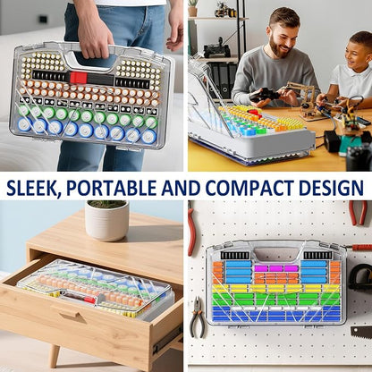Battery Organizer Storage Case, Battery Storage Holder Organizer Box - Image 7
