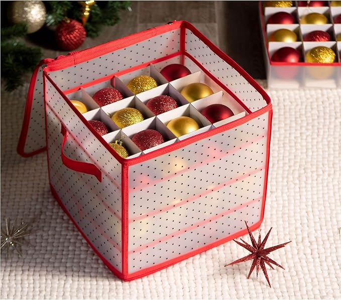 ZOBER Christmas Ornament Storage Box Plastic - Image 2