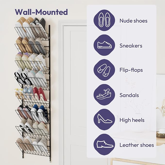 SWTYMIKI Over the Door Shoe Organizer - Image 4