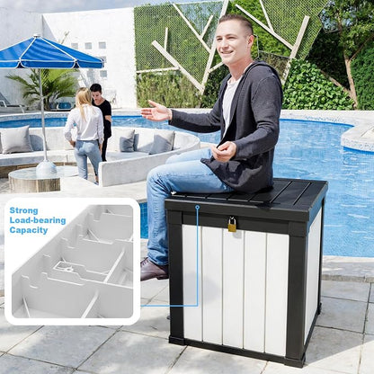 50 Gallon Deck Box, Resin Outdoor Storage Box - Image 4