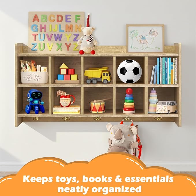 Wall Cubbies, 10 Cubby Storage Organizer - Image 3