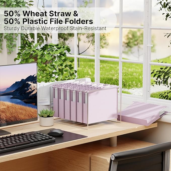 Letter Size Hanging File Folder Extra Capacity, Heavy Duty 1'' Expansion - Image 4