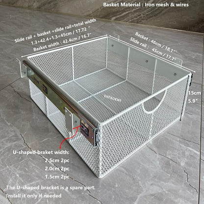 Pull Out Closet Drawer for Clothes | Sliding Wire Basket for Wardrobe Cabinets - Image 2