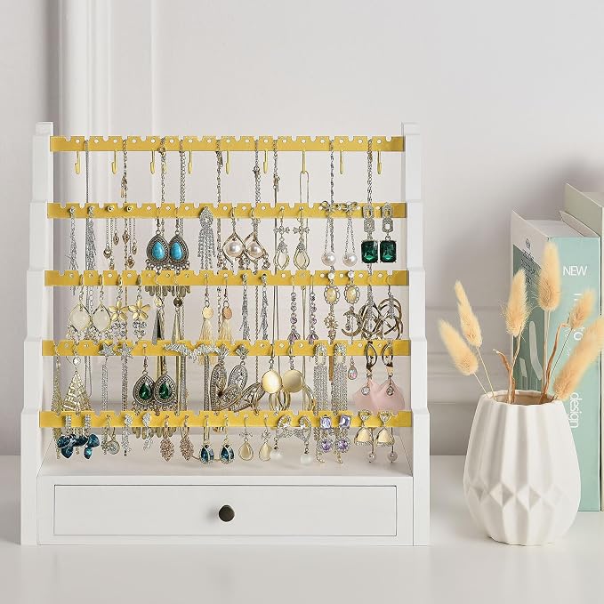 Pinzoveco Earring Organizer, 5 Layer Earring Holder Organizer - Image 7