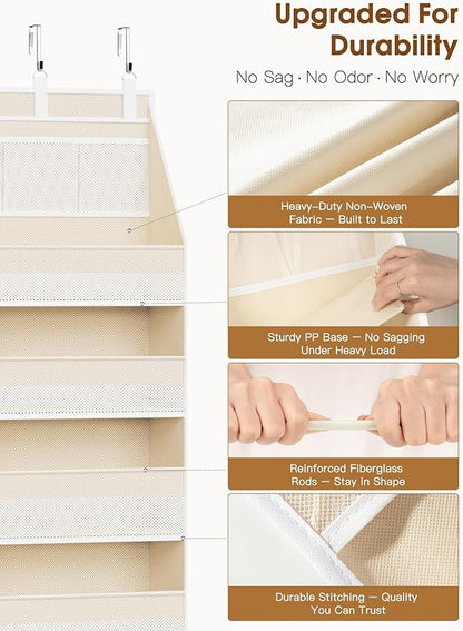 Criusia Over the Door Organizer, 6-Shelf Closet Hanging Storage - Image 4