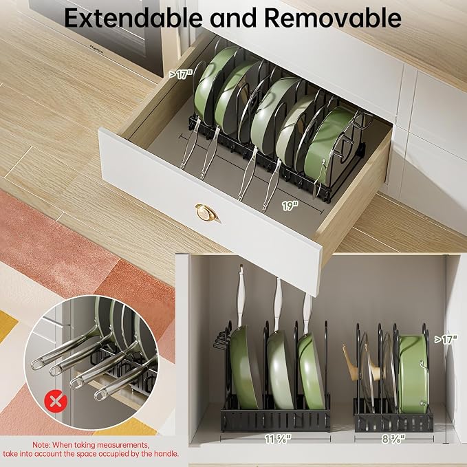 MUDEELA Pots and Pans Organizer Rack - Image 5