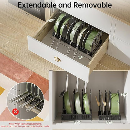 MUDEELA Pots and Pans Organizer Rack - Image 5
