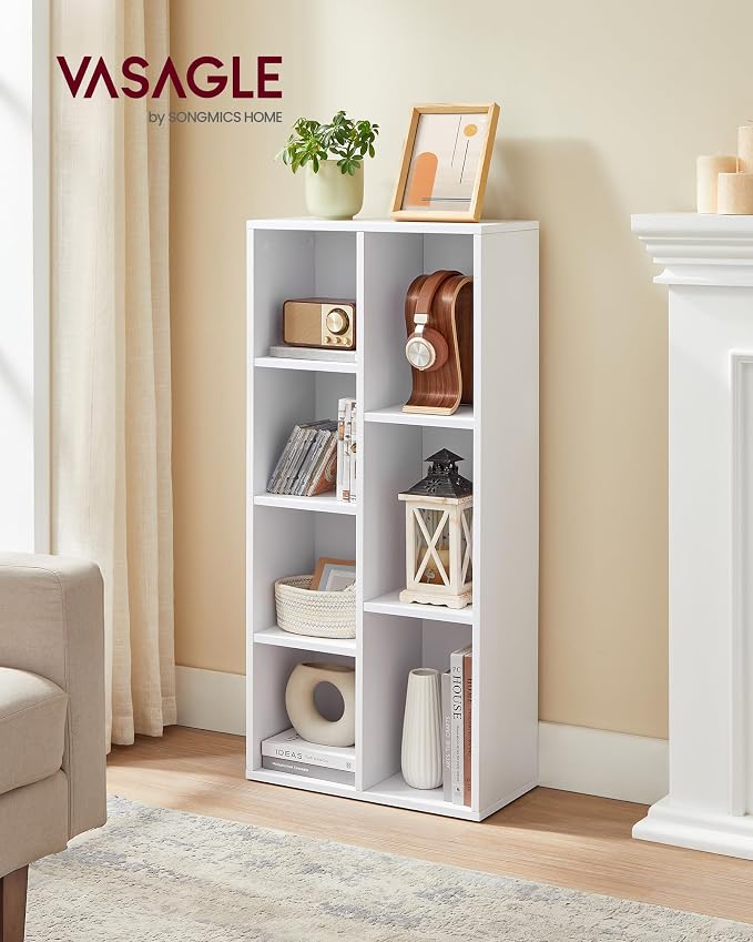VASAGLE Set of 2 Bookcases, Bookshelves, 7 Compartments, Freestanding Shelves - Image 2