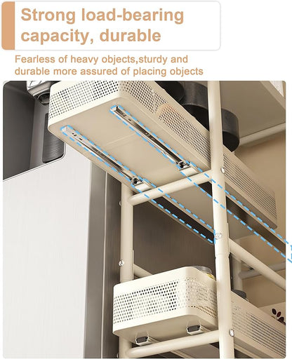 UMDONX 4-Tier Narrow Mobile Storage Cart - Image 4