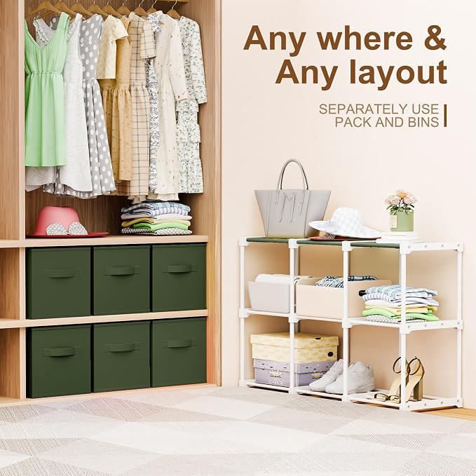 Briwooody 6 Cube Storage Organizer Bins - Image 5