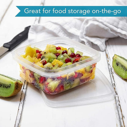 NYHI 8 oz 20 Pack Square Clear Deli Containers - Image 3