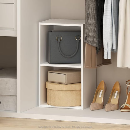 Furinno Reed Closet Organizers and Storage, 2-Tier Closet Organizer, Open Shelf by Furinno-FitsYourSpaceFitsYourBudget