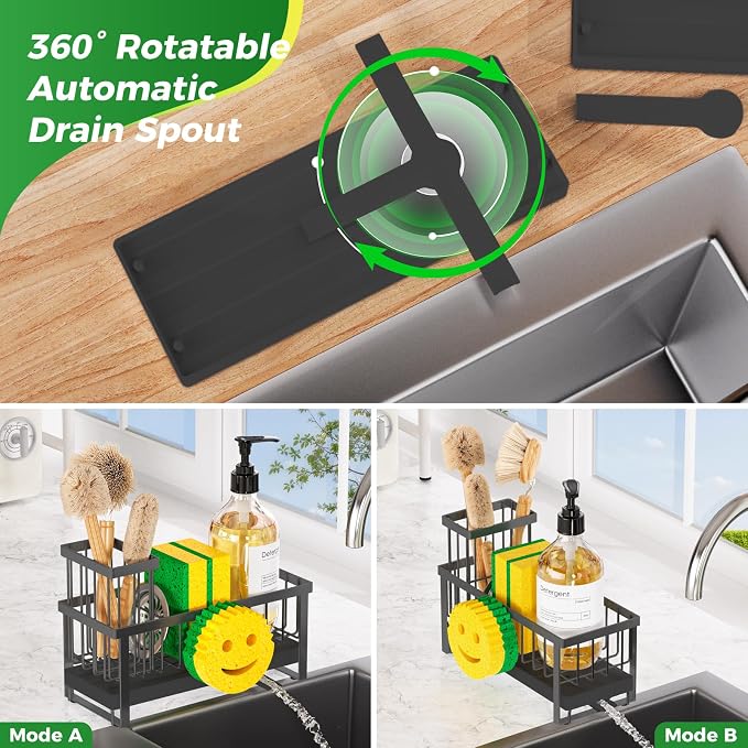 Sponge Holder for Kitchen Sink, Sink Caddy - Image 4