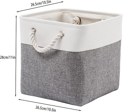 Cube Storage Bins, 6 Pack Collapsible Fabric Storage Cubes, 11 Inch Cube - Image 4
