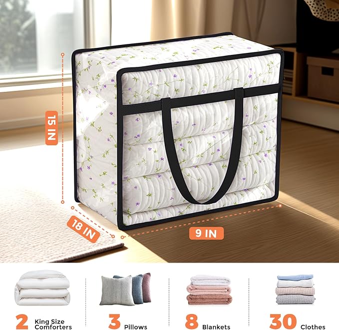 Budding Joy Clear Zippered Storage Bags - Image 2