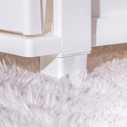 IRIS USA 4-Drawer Wide Plastic Drawer Organizer, Matte White | Organize clothing - Image 5
