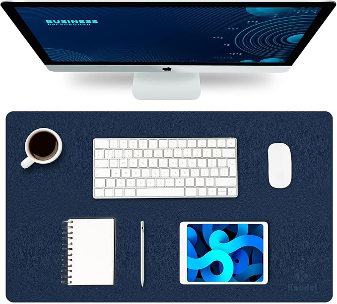 K KNODEL Small Office Leather Desk Mat, Mouse and Keyboard Pad, Computer and by K+KNODEL
