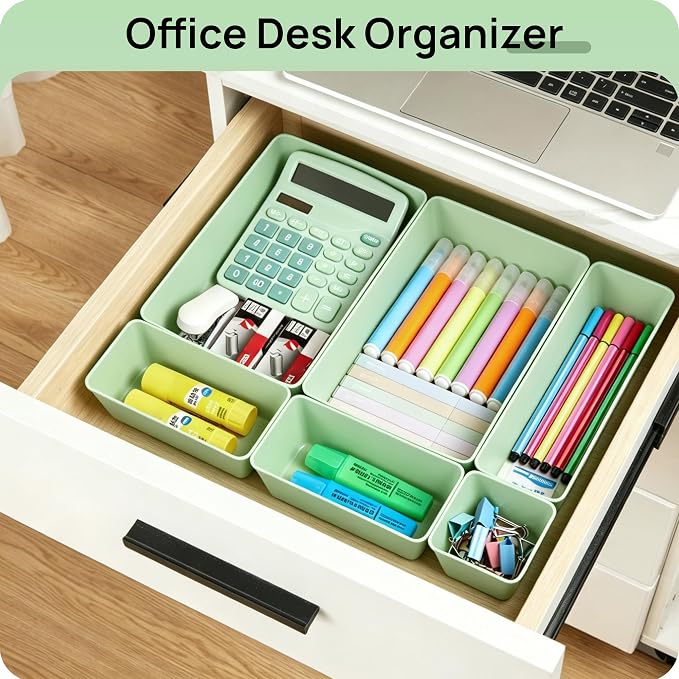 Vtopmart 25 PCS Plastic Drawer Organizers Set, 4-Size Versatile Bathroom and - Image 6