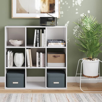 Signature Design by Ashley Onita Modern 3-Tier Floor Standing 9 Cube Organizer - Image 2