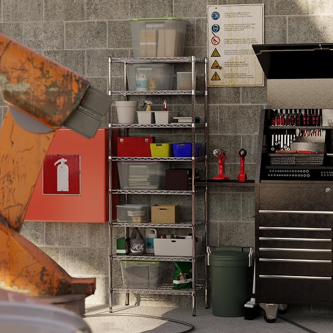 18" Deep x 30" Wide x 86" Height Wire Shelving Kit | 8-Tier | NSF Commercial - Image 7