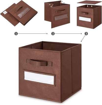 11 Inch Storage Cube, Storage bin, cube storage Foldable Fabric Cube Storage - Image 4