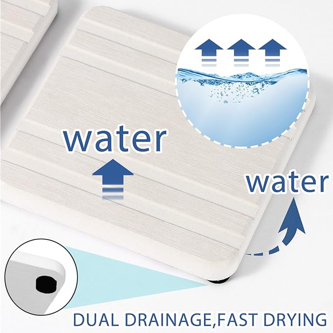 3PCS Water Absorbing Stone Tray, DryingNeat Diatomite Stone Sink Tray, Instant - Image 2