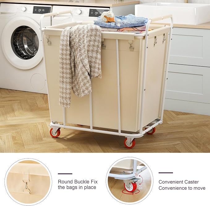 Hoctieon Large Laundry Cart - Image 4