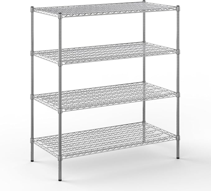 24" Deep x 48" Wide x 54" Height Wire Shelving Kit | 4-Tier | NSF Commercial by Regal+Altair