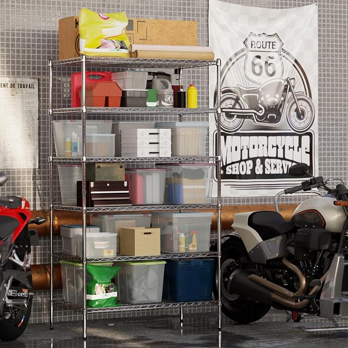 24" Deep x 42" Wide x 74" Height Wire Shelving Kit | 6-Tier | NSF Commercial - Image 6