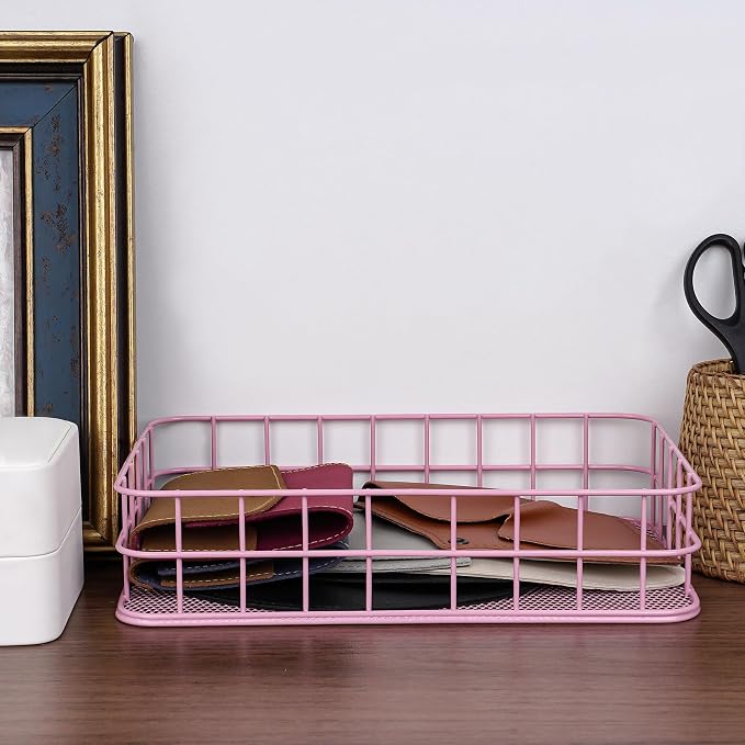 Black Metal Wire Cabinet Organizer Storage, Iron Grid Storage, Tray Net Basket - Image 6