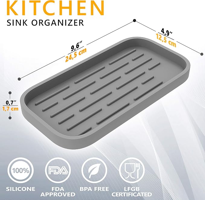 ZAPPOWARE Kitchen Sink Organizer | Silicone Sponge Holder - Image 3
