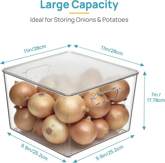 Vtopmart 4 Pack Extra Large Clear Stackable Storage Bins - Image 2