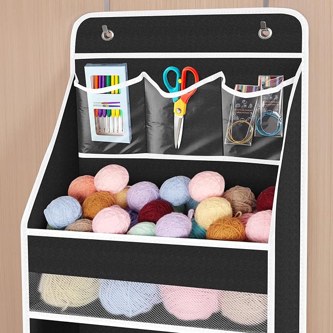 Univivi 6-Shelf Over Door Hanging Organizer Fabric Baby Door Storage - Image 4