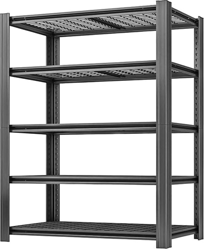 5 Tier Metal Shelving Unit, Adjustable Storage Shelves, Living Room by LIJIUHOME