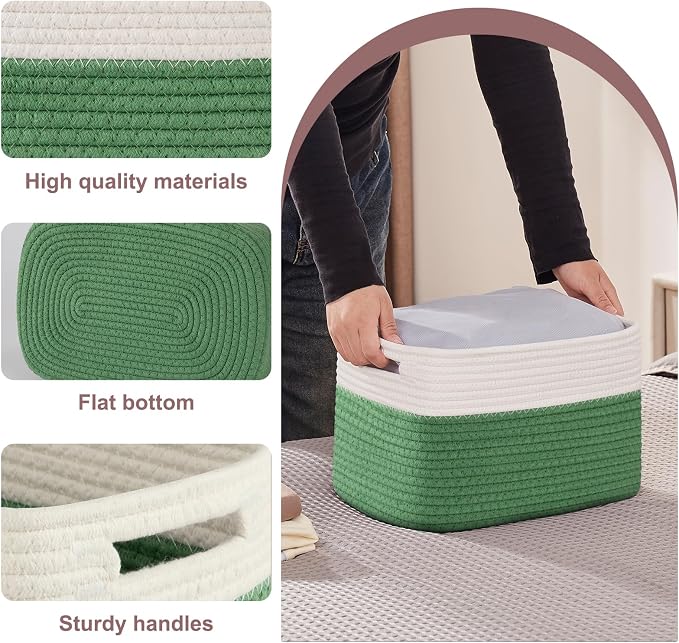 OIAHOMY 4 Pack Storage Baskets for Organizing, Basket for Shelves - Image 3