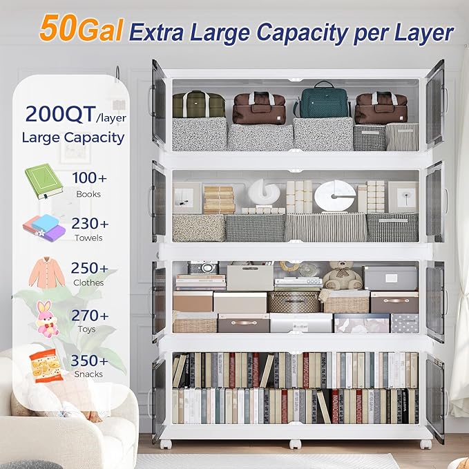 150Gal Extra Large Stackable Storage Bins - Image 3