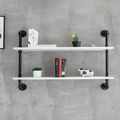 HDDFER Floating Bookshelf Bathroom Shelves Over Toilet Industrial Pipe Shelving by industrialpipeshelving