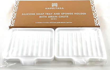 Happitasa Silicone Soap Dish Tray and Sponge Holder - Image 4