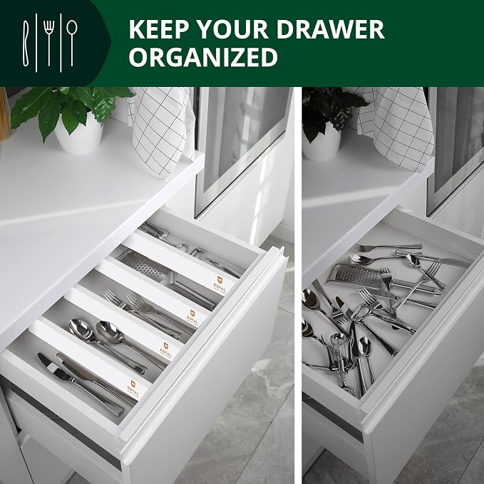 Bamboo Drawer Dividers Organizers, Adjustable Drawer Separator Splitters - Image 8