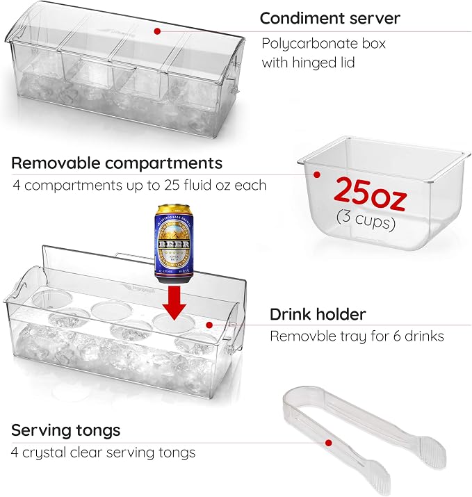 Pikanty Chilled Condiment Server Caddy - Image 2