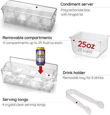 Pikanty Chilled Condiment Server Caddy - Image 2