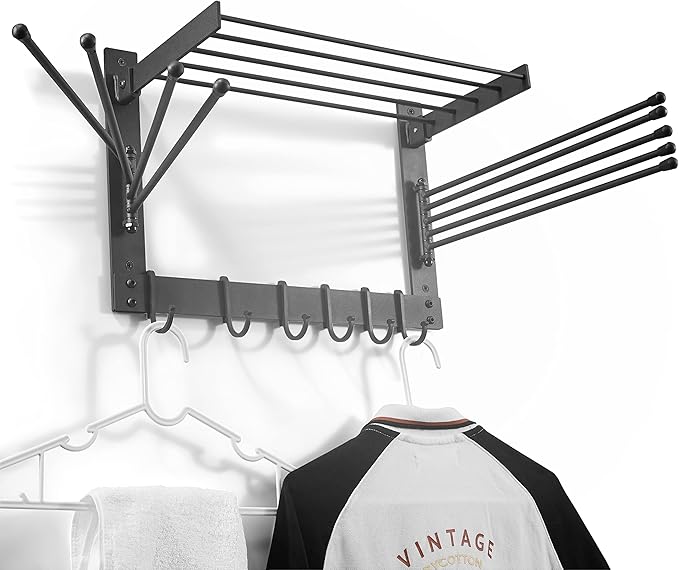 BATODA Wall-Mounted Steel Clothes Drying Rack by BATODA