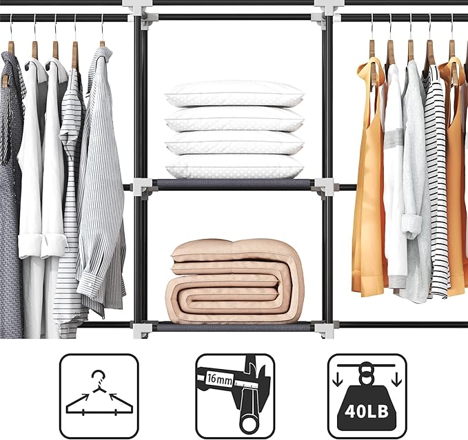 Portable Closet, 51 Inch Wardrobe Closet - Image 6