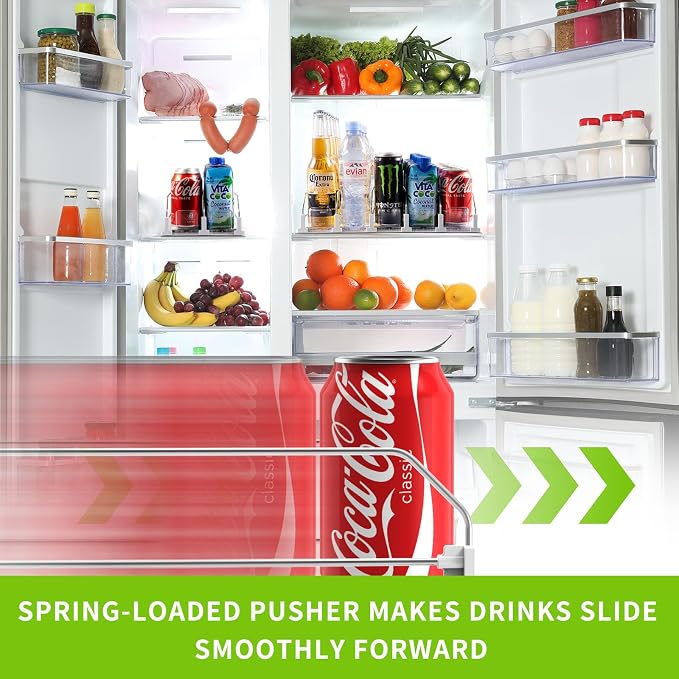 Drink Organizer for Fridge, Soda Can Dispenser for Refrigerator, Automatic - Image 2