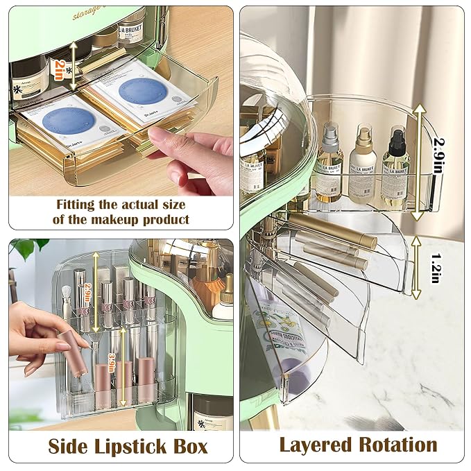 Makeup Organizer & Skincare Organizers, Cosmetic Organizer Box - Image 3