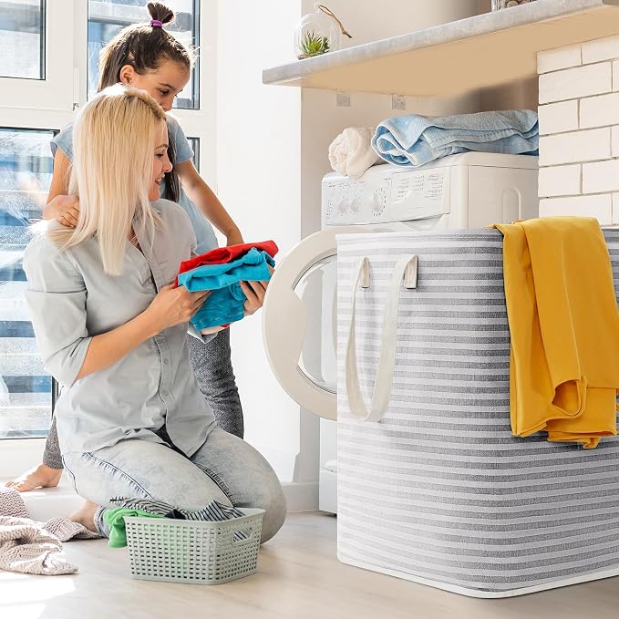 Lifewit 2 Pack Laundry Basket 90L Each, Collapsible Clothes Hamper - Image 7