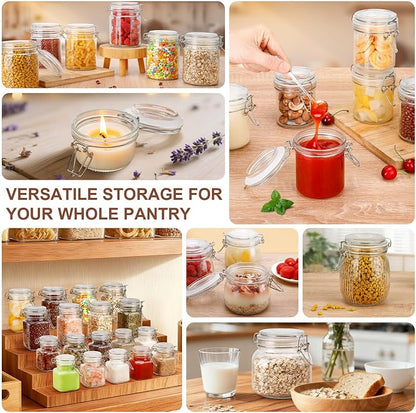 25oz Airtight Glass Jars with Lids, Beans & Spices - Image 6
